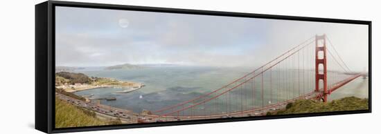 Golden Gate Panorama, San Francisco, California '11-Monte Nagler-Framed Stretched Canvas