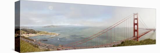 Golden Gate Panorama, San Francisco, California '11-Monte Nagler-Stretched Canvas