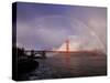 Golden Gate Rainbow-Abraham Lustgarten-Stretched Canvas