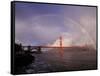 Golden Gate Rainbow-Abraham Lustgarten-Framed Stretched Canvas