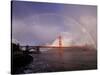 Golden Gate Rainbow-Abraham Lustgarten-Stretched Canvas