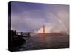 Golden Gate Rainbow-Abraham Lustgarten-Stretched Canvas