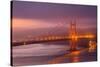 Golden Gate South Tower in Fog, San Francisco-null-Stretched Canvas