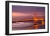 Golden Gate South Tower in Fog, San Francisco-null-Framed Premium Photographic Print