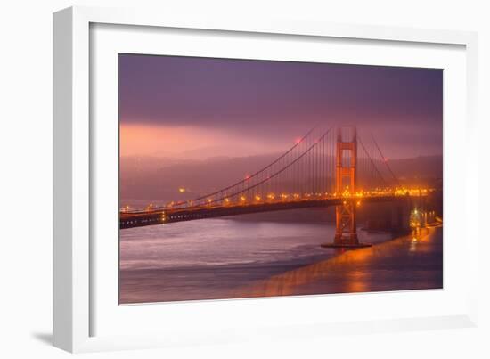 Golden Gate South Tower in Fog, San Francisco-null-Framed Premium Photographic Print