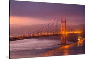 Golden Gate South Tower in Fog, San Francisco-null-Stretched Canvas