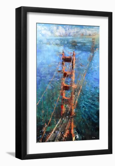 Golden Gate Sun-Mark Lague-Framed Art Print