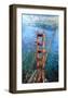 Golden Gate Sun-Mark Lague-Framed Art Print