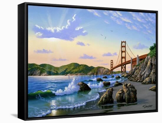 Golden Gate Sunset, CA 2-Eduardo Camoes-Framed Stretched Canvas