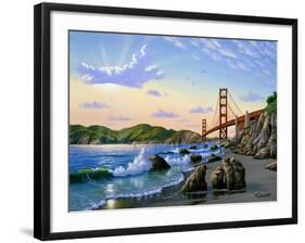 Golden Gate Sunset, CA 2-Eduardo Camoes-Framed Premium Giclee Print