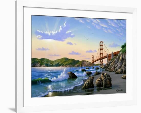 Golden Gate Sunset, CA 2-Eduardo Camoes-Framed Giclee Print