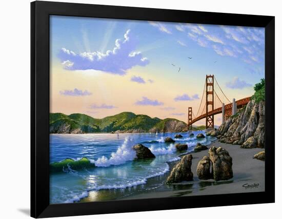 Golden Gate Sunset, CA 2-Eduardo Camoes-Framed Giclee Print