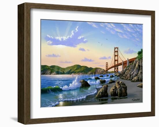 Golden Gate Sunset, CA 2-Eduardo Camoes-Framed Giclee Print