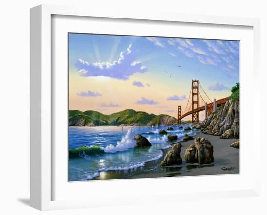 Golden Gate Sunset, CA 2-Eduardo Camoes-Framed Giclee Print