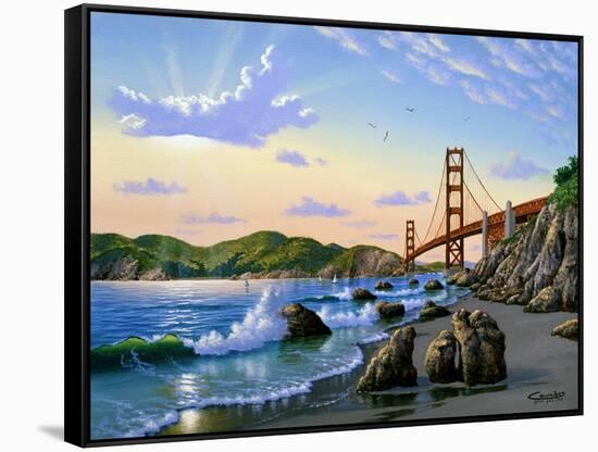 Golden Gate Sunset, CA 2-Eduardo Camoes-Framed Stretched Canvas