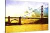 Golden Gate Sunset-Philippe Hugonnard-Stretched Canvas