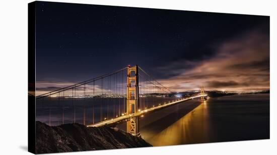 Golden Gate To Stars-Javier De La-Stretched Canvas