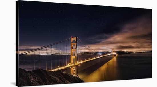 Golden Gate To Stars-Javier De La-Stretched Canvas