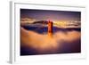 Golden Gate Tower and Low Fog and San Francisco, California-Vincent James-Framed Photographic Print