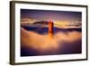 Golden Gate Tower and Low Fog and San Francisco, California-Vincent James-Framed Photographic Print