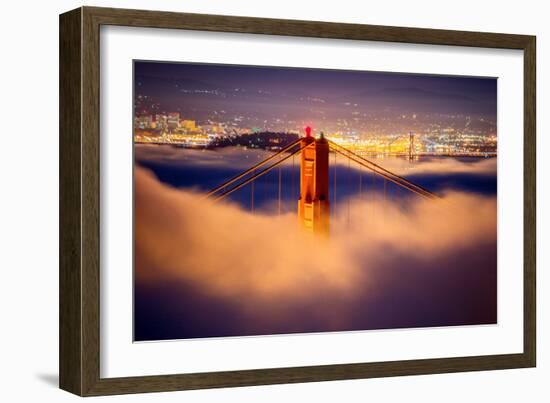 Golden Gate Tower and Low Fog and San Francisco, California-Vincent James-Framed Photographic Print