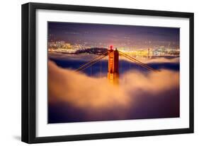 Golden Gate Tower and Low Fog and San Francisco, California-Vincent James-Framed Photographic Print