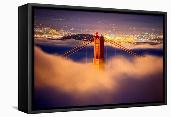 Golden Gate Tower and Low Fog and San Francisco, California-Vincent James-Framed Stretched Canvas