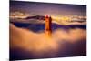 Golden Gate Tower and Low Fog and San Francisco, California-Vincent James-Mounted Photographic Print