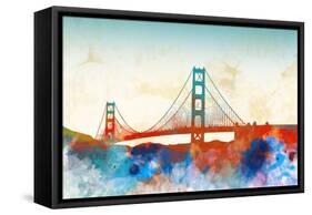 Golden Gate-Dan Meneely-Framed Stretched Canvas