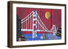 Golden Gate-Design Turnpike-Framed Giclee Print