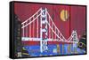 Golden Gate-Design Turnpike-Framed Stretched Canvas