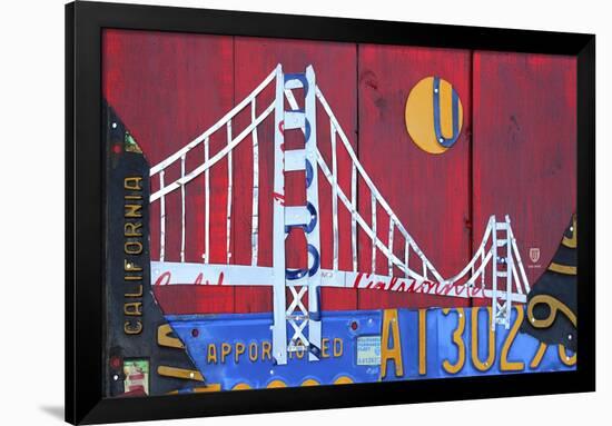 Golden Gate-Design Turnpike-Framed Giclee Print