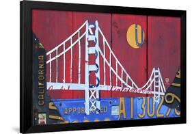 Golden Gate-Design Turnpike-Framed Giclee Print