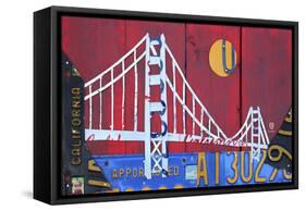 Golden Gate-Design Turnpike-Framed Stretched Canvas
