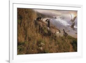 Golden Geese-Steve Hunziker-Framed Art Print