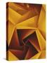 Golden Geometric Pentagons-Tim Kahane-Stretched Canvas
