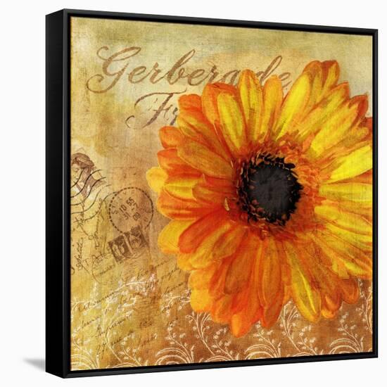 Golden Gerbera I-Art Licensing Studio-Framed Stretched Canvas