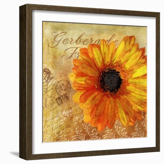 Golden Gerbera I-Art Licensing Studio-Framed Giclee Print