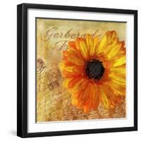 Golden Gerbera I-Art Licensing Studio-Framed Giclee Print