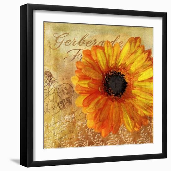 Golden Gerbera I-Art Licensing Studio-Framed Giclee Print