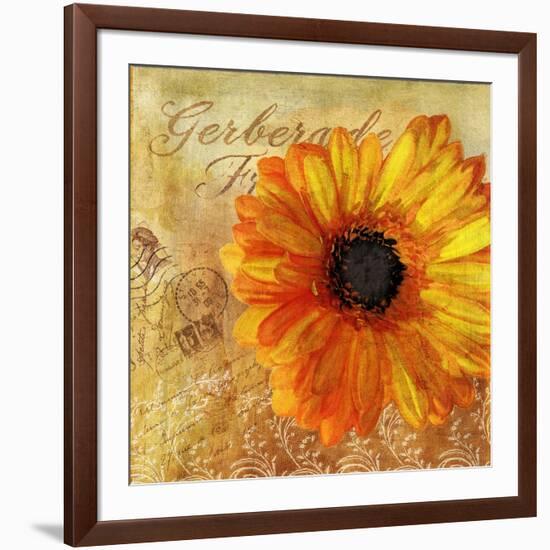 Golden Gerbera I-Art Licensing Studio-Framed Giclee Print
