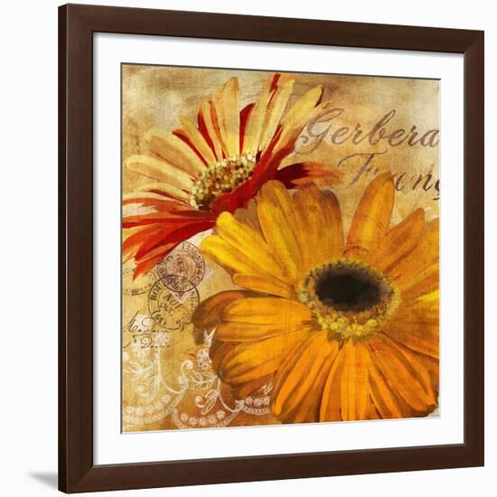 Golden Gerbera II-Art Licensing Studio-Framed Giclee Print