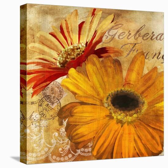 Golden Gerbera II-Art Licensing Studio-Stretched Canvas