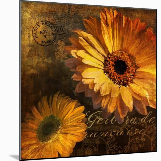 Golden Gerbera IV-Art Licensing Studio-Mounted Giclee Print