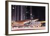 Golden Gleaming Roof of a Metro Station of the Rta in the Evening, Dubai Financial District-Axel Schmies-Framed Photographic Print