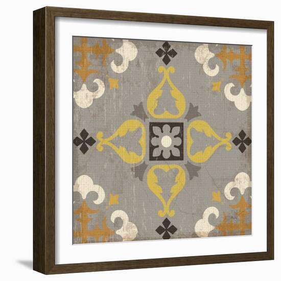 Golden Glow Square VIII-Pela Design-Framed Art Print