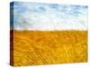 Golden Grass in the Wind-Robert Cattan-Stretched Canvas