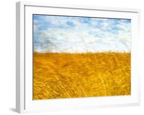 Golden Grass in the Wind-Robert Cattan-Framed Photographic Print