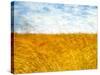 Golden Grass in the Wind-Robert Cattan-Stretched Canvas