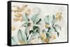 Golden Green Branches-Alex Black-Framed Stretched Canvas